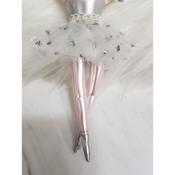 GORGEOUS Vintage Blown Glass Lady Blonde Hair BALLERINA Christmas ORNAMENT - Picture 4 of 7